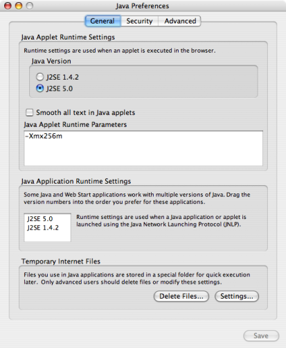 test for java version on mac